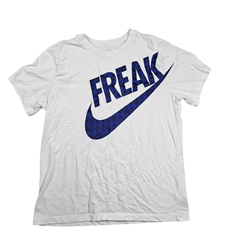 Nike Dri Fit Giannis Basketball Freak Men's Large White Basketball Large Swoosh